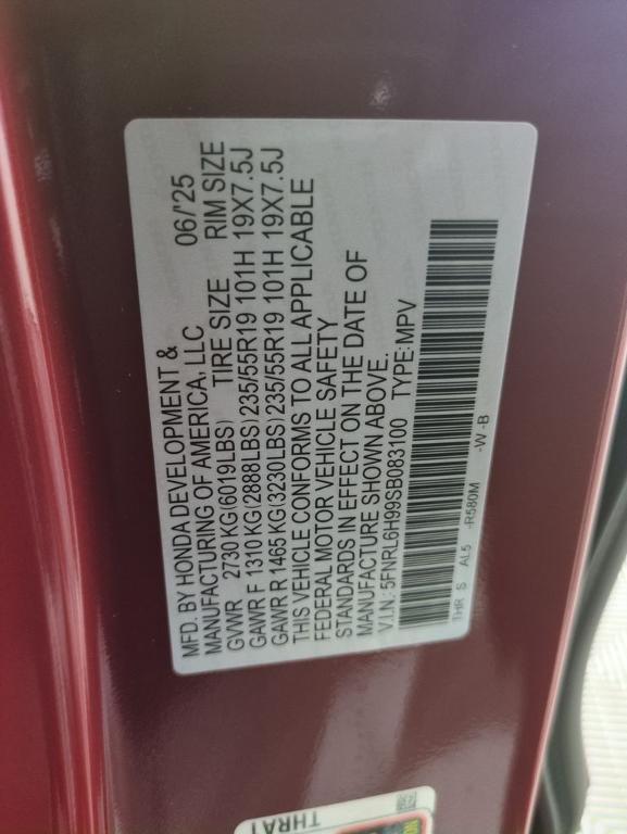 new 2025 Honda Odyssey car, priced at $54,084