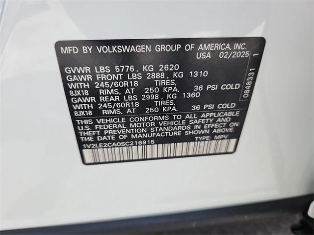 new 2025 Volkswagen Atlas Cross Sport car, priced at $38,164