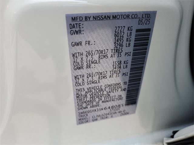 new 2025 Nissan Frontier car, priced at $41,596