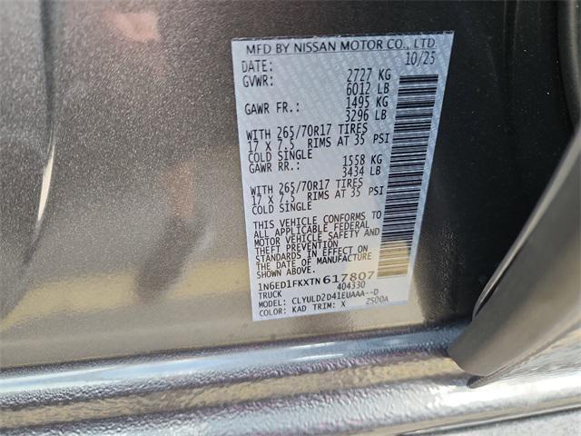 new 2026 Nissan Frontier car, priced at $44,660