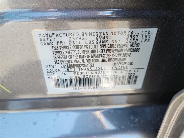 new 2025 Nissan Sentra car, priced at $22,172