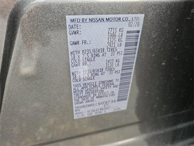 used 2020 Nissan Pathfinder car, priced at $15,999