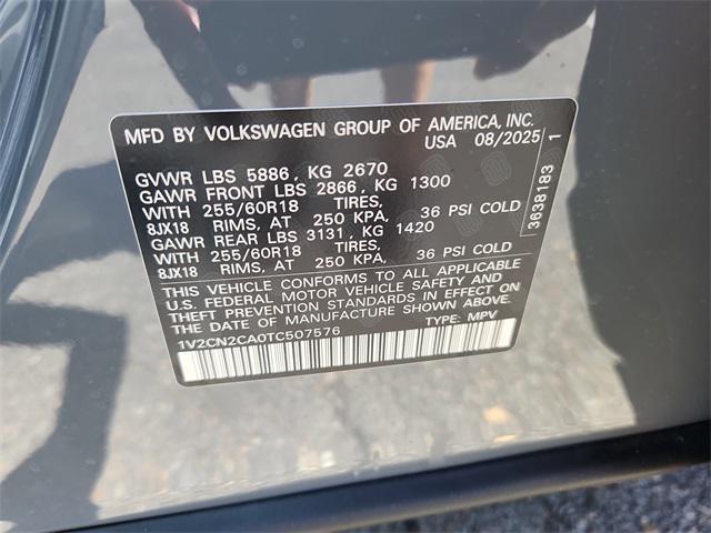 new 2026 Volkswagen Atlas car, priced at $49,292