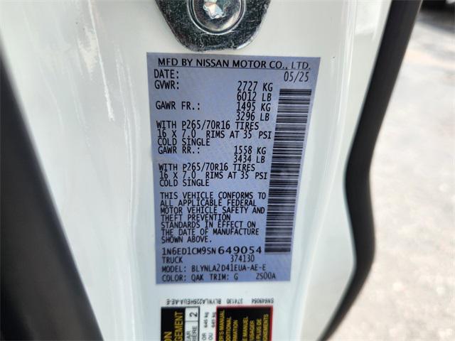 new 2025 Nissan Frontier car, priced at $29,668