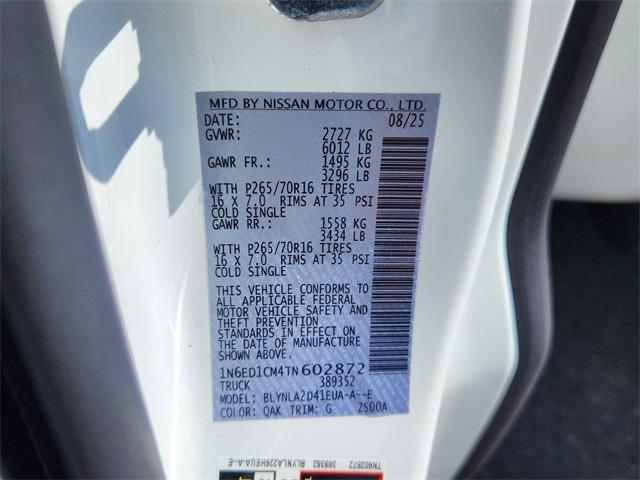 new 2026 Nissan Frontier car, priced at $35,340