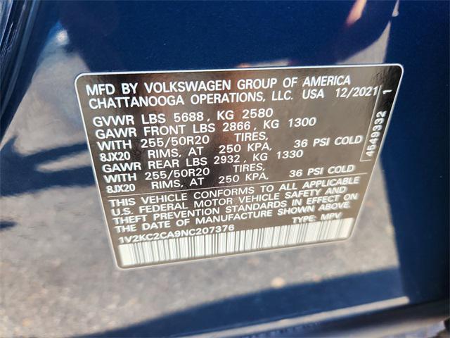 used 2022 Volkswagen Atlas Cross Sport car, priced at $25,747