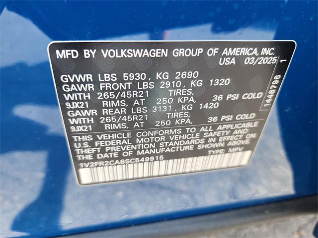 new 2025 Volkswagen Atlas car, priced at $53,221