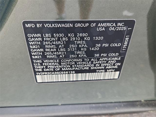 new 2025 Volkswagen Atlas car, priced at $49,084