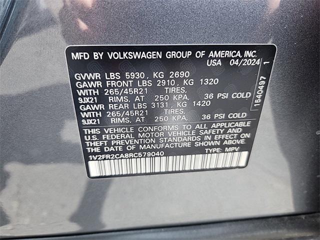 new 2024 Volkswagen Atlas car, priced at $50,090