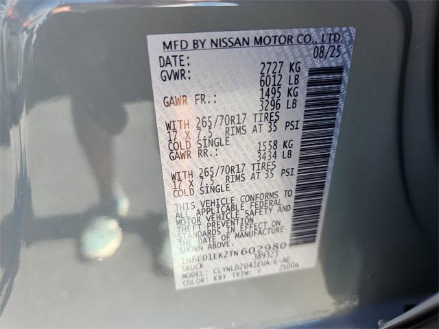 new 2026 Nissan Frontier car, priced at $47,020