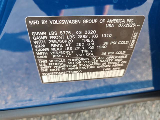 new 2025 Volkswagen Atlas Cross Sport car, priced at $44,678