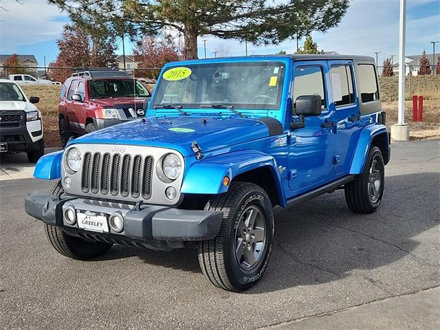 used 2015 Jeep Wrangler Unlimited car, priced at $17,399