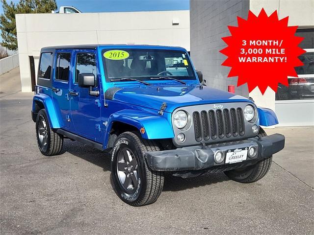 used 2015 Jeep Wrangler Unlimited car, priced at $17,399