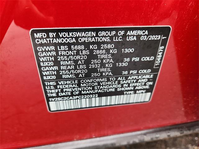 used 2023 Volkswagen Atlas Cross Sport car, priced at $31,303