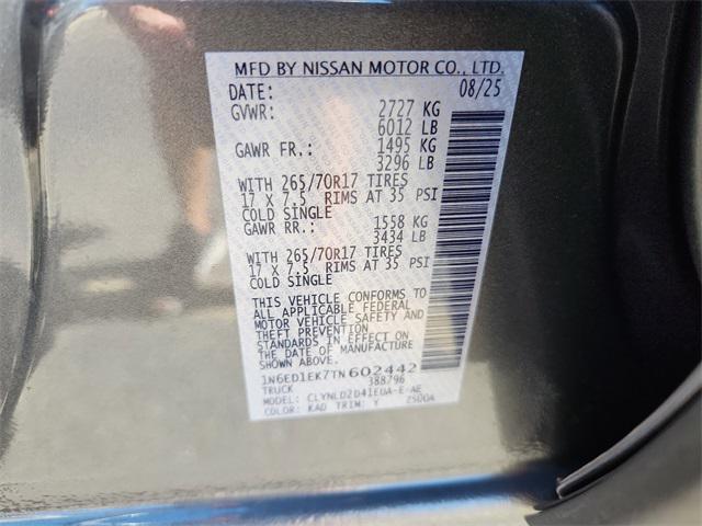 new 2026 Nissan Frontier car, priced at $46,980