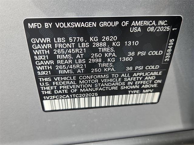 new 2026 Volkswagen Atlas Cross Sport car, priced at $53,293