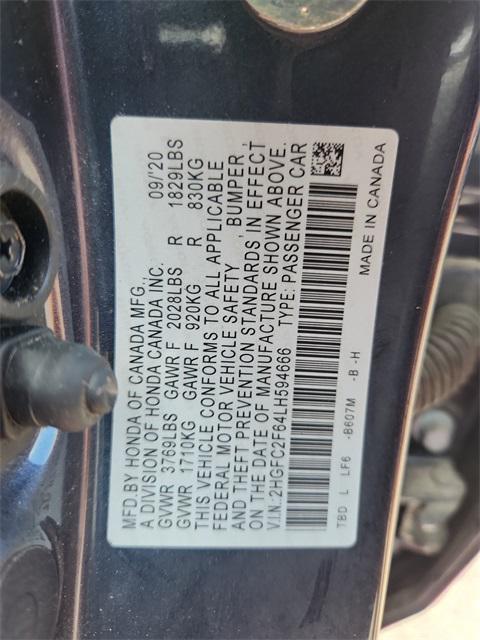 used 2020 Honda Civic car, priced at $18,999