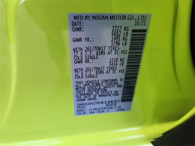 new 2026 Nissan Frontier car, priced at $45,835