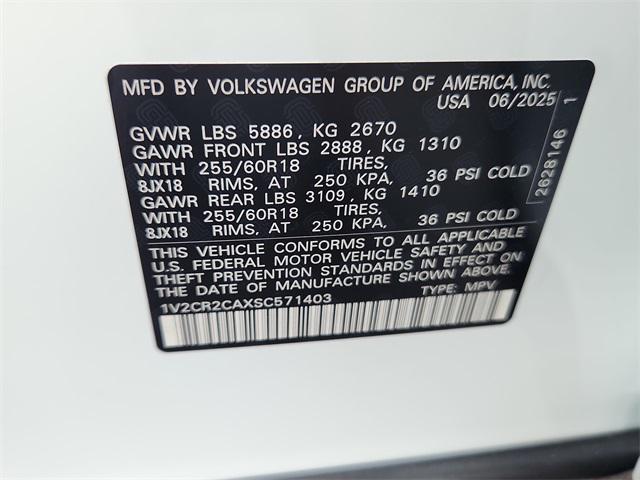 new 2025 Volkswagen Atlas car, priced at $42,714
