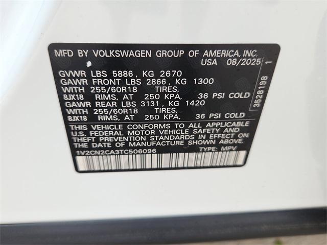 new 2026 Volkswagen Atlas car, priced at $48,194