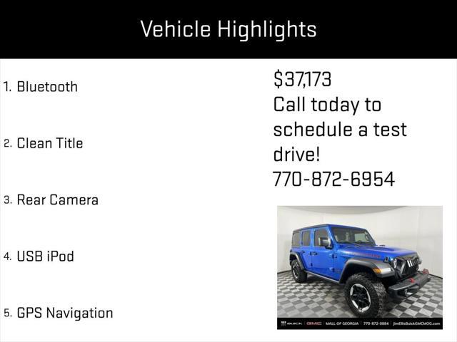 used 2021 Jeep Wrangler Unlimited car, priced at $37,173