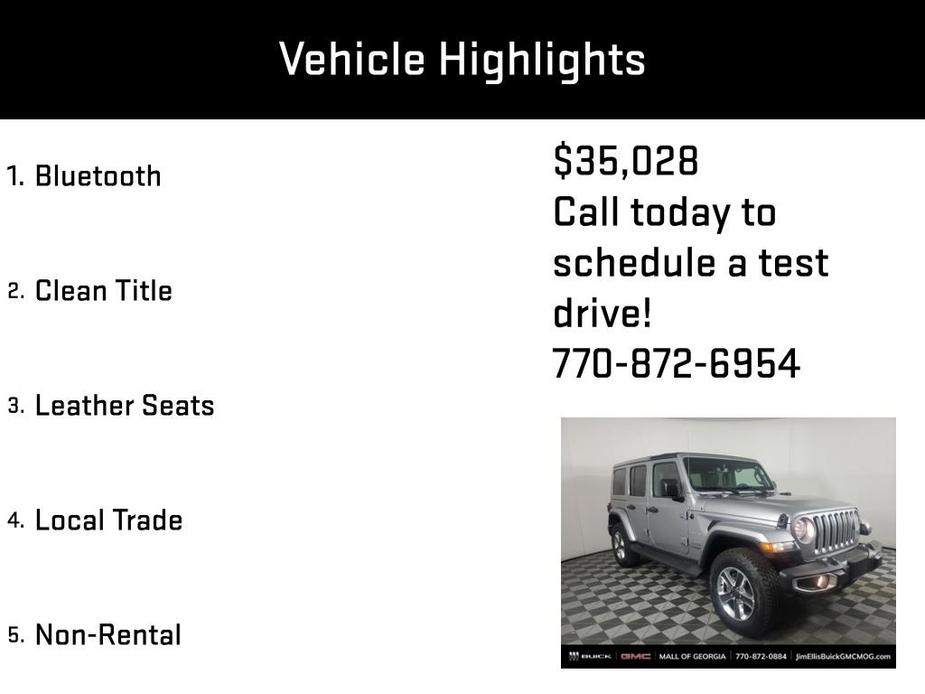 used 2020 Jeep Wrangler Unlimited car, priced at $35,028