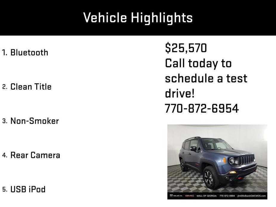 used 2022 Jeep Renegade car, priced at $25,570