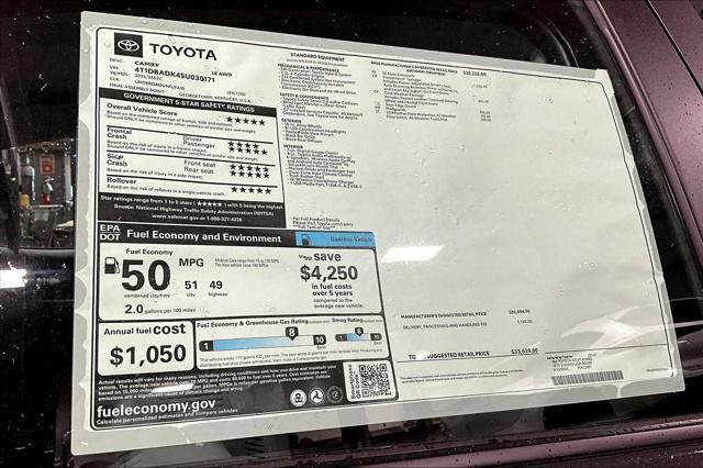 new 2025 Toyota Camry car, priced at $33,639