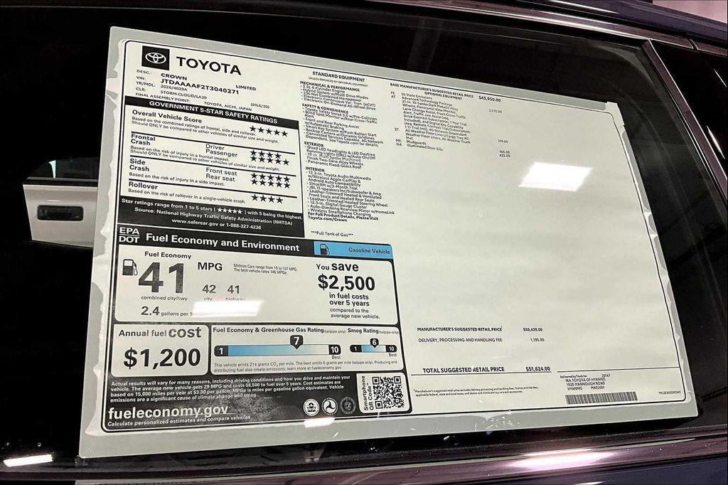 new 2026 Toyota Crown car, priced at $49,500