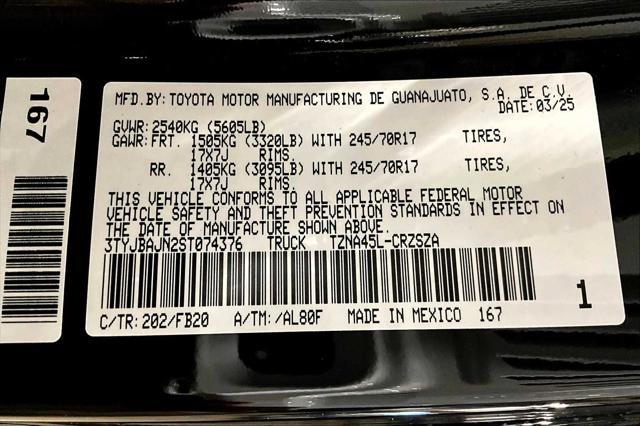 new 2025 Toyota Tacoma car, priced at $43,834