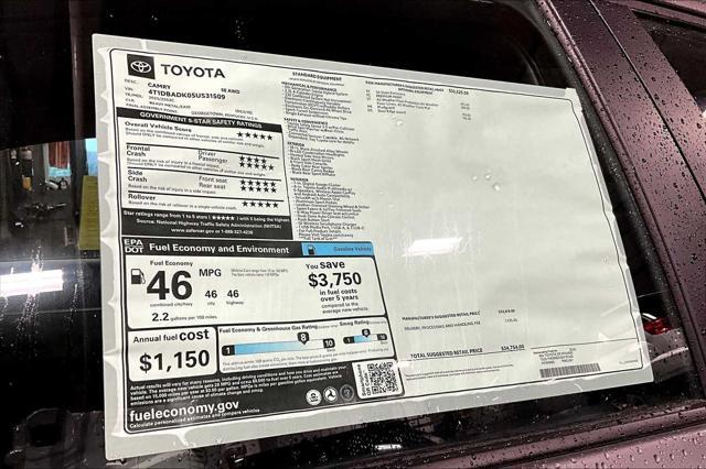 new 2025 Toyota Camry car, priced at $34,754