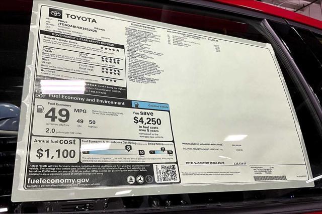 new 2024 Toyota Prius car, priced at $35,028