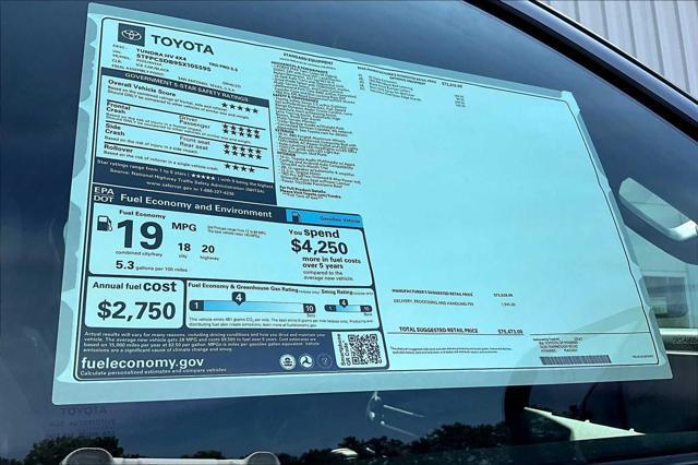 new 2025 Toyota Tundra Hybrid car, priced at $75,473