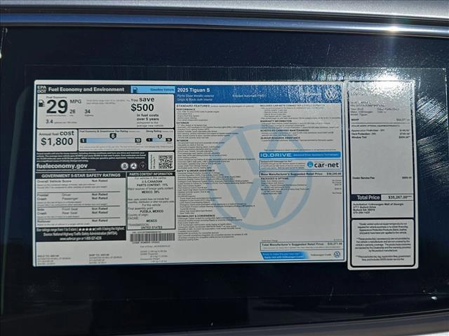 new 2025 Volkswagen Tiguan car, priced at $29,751