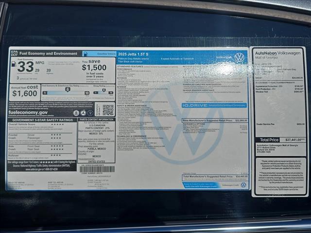 new 2025 Volkswagen Jetta car, priced at $22,079