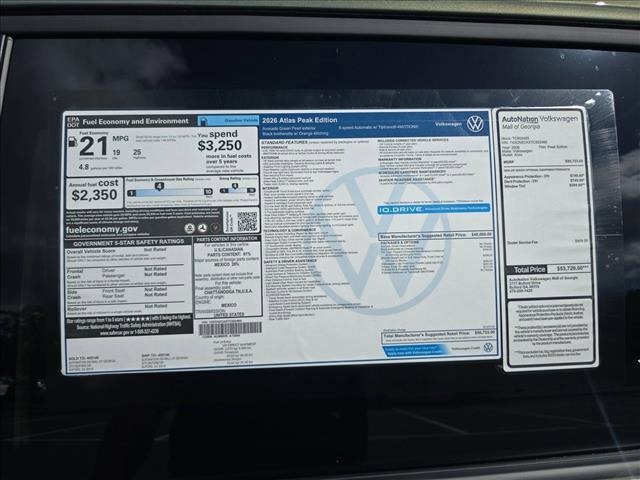 new 2026 Volkswagen Atlas car, priced at $47,447