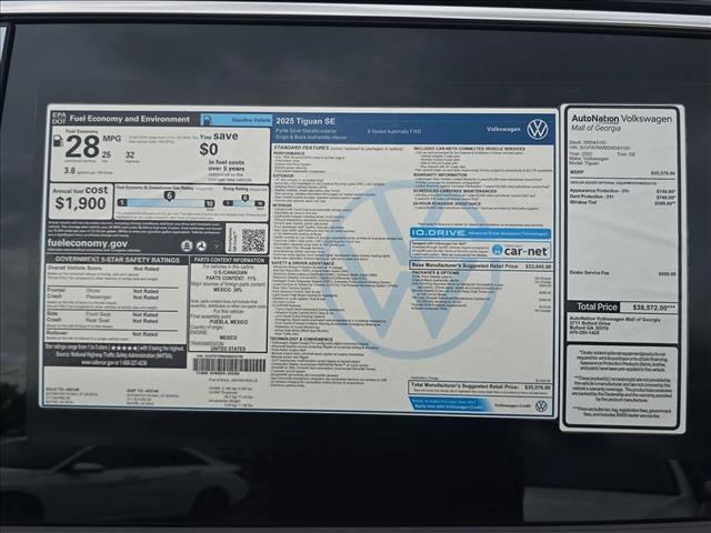 new 2025 Volkswagen Tiguan car, priced at $32,861