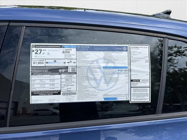 new 2025 Volkswagen Golf GTI car, priced at $39,243