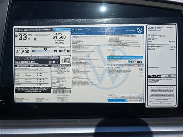 new 2025 Volkswagen Jetta car, priced at $22,667