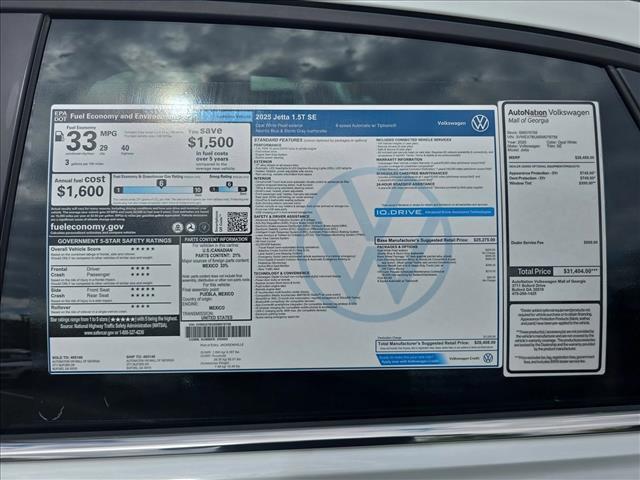 new 2025 Volkswagen Jetta car, priced at $25,296