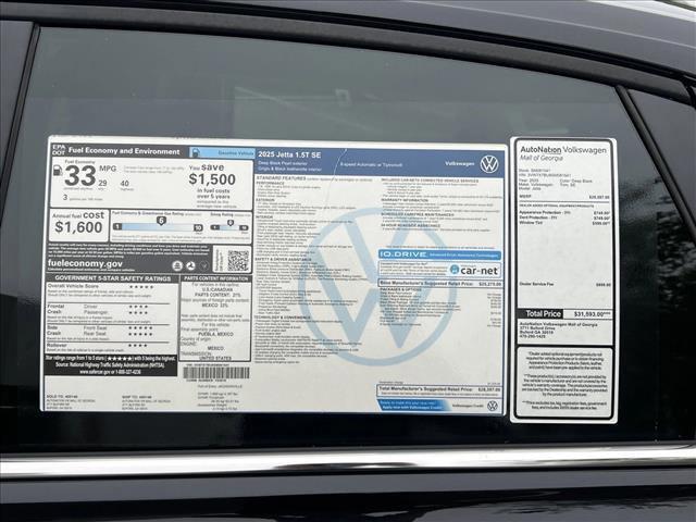 new 2025 Volkswagen Jetta car, priced at $26,973