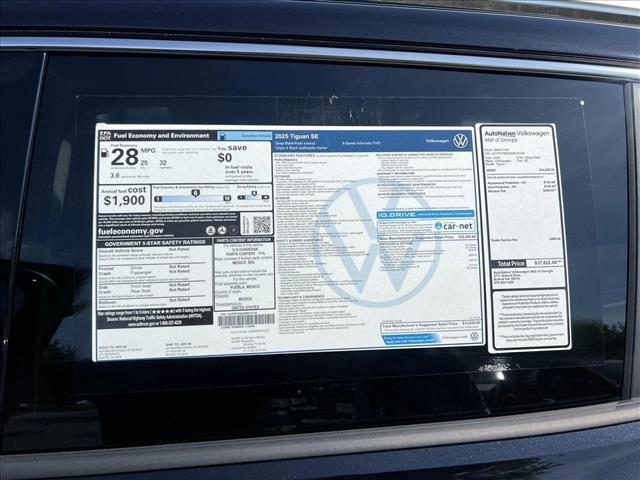 new 2025 Volkswagen Tiguan car, priced at $32,884