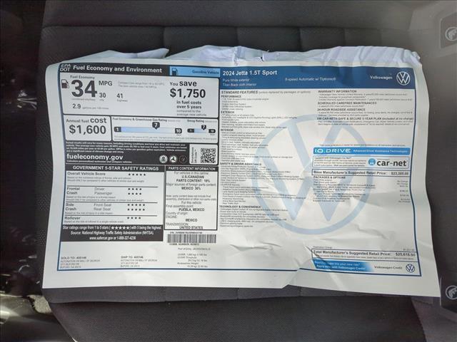 new 2024 Volkswagen Jetta car, priced at $24,616