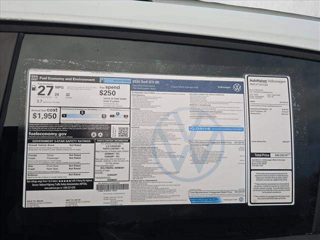 new 2025 Volkswagen Golf GTI car, priced at $39,551
