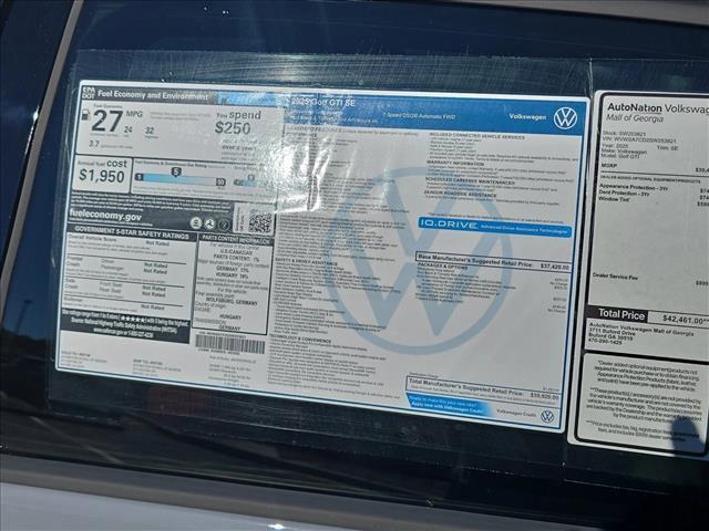 new 2025 Volkswagen Golf GTI car, priced at $38,135