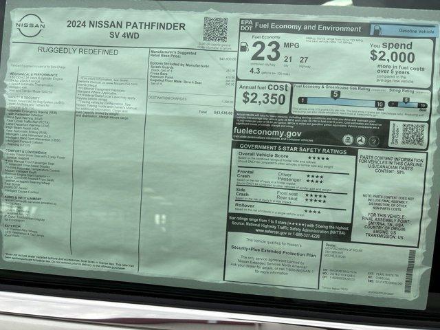 new 2024 Nissan Pathfinder car, priced at $38,000