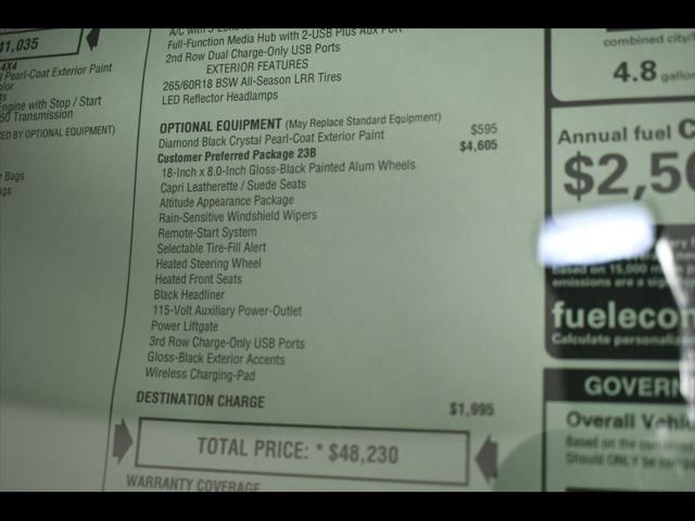 new 2025 Jeep Grand Cherokee L car, priced at $43,440