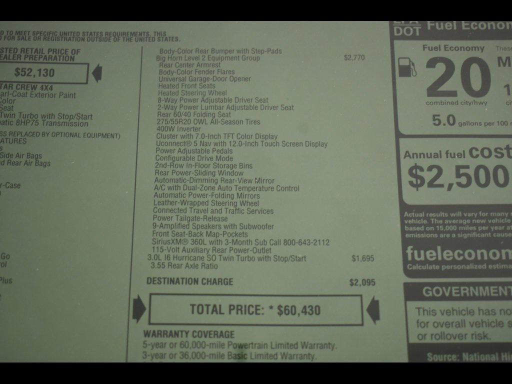 new 2026 Ram 1500 car, priced at $53,999