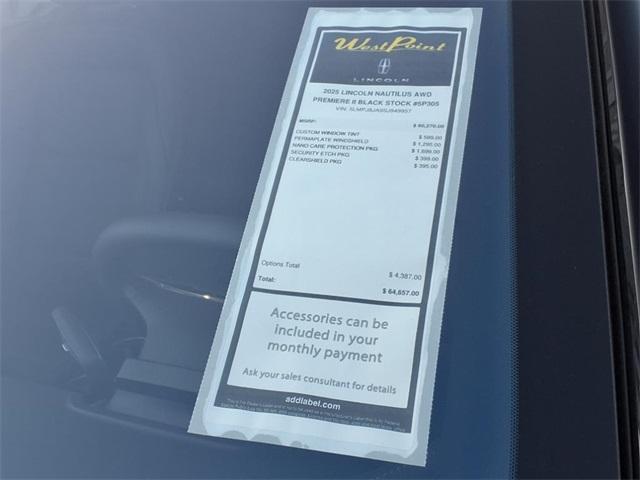 new 2025 Lincoln Nautilus car, priced at $55,114