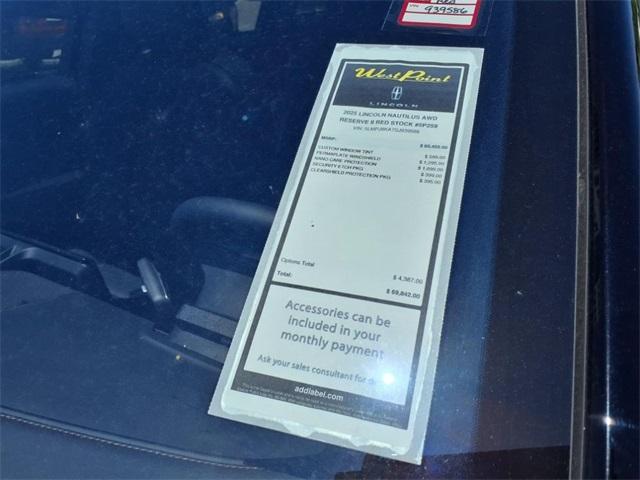 new 2025 Lincoln Nautilus car, priced at $59,549